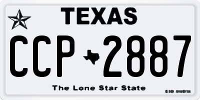 TX license plate CCP2887