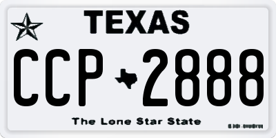 TX license plate CCP2888