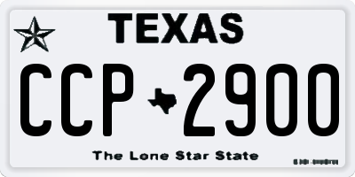 TX license plate CCP2900