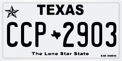 TX license plate CCP2903