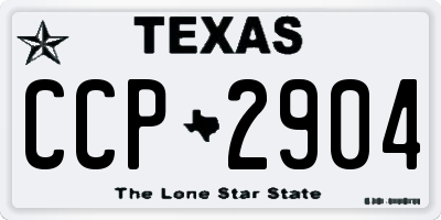 TX license plate CCP2904