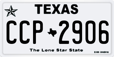 TX license plate CCP2906