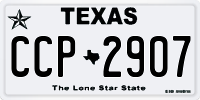 TX license plate CCP2907