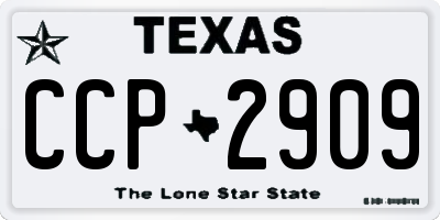 TX license plate CCP2909
