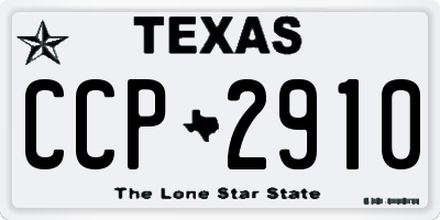 TX license plate CCP2910
