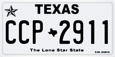 TX license plate CCP2911