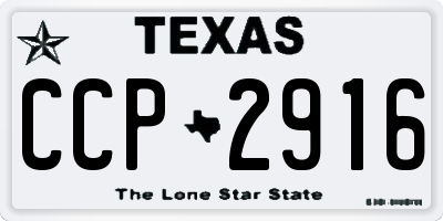 TX license plate CCP2916
