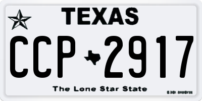 TX license plate CCP2917