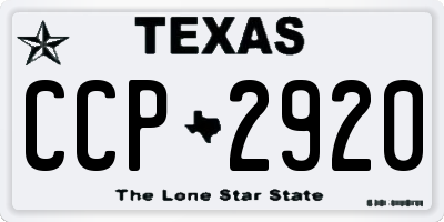 TX license plate CCP2920