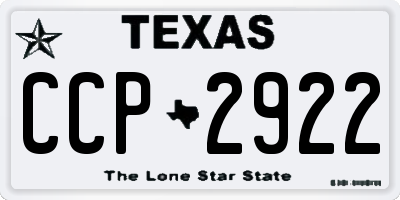 TX license plate CCP2922
