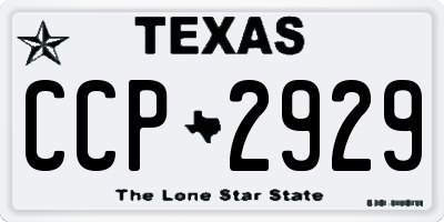 TX license plate CCP2929
