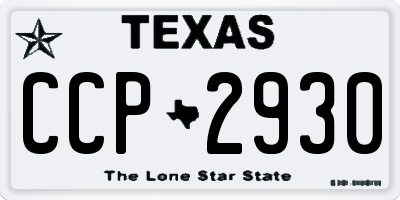 TX license plate CCP2930