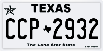 TX license plate CCP2932