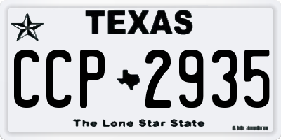 TX license plate CCP2935