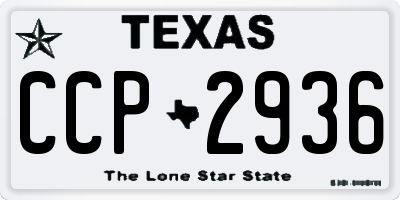 TX license plate CCP2936