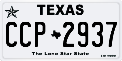 TX license plate CCP2937