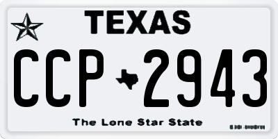 TX license plate CCP2943