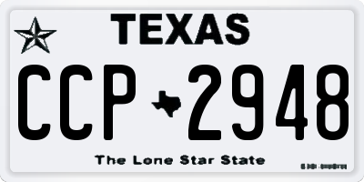 TX license plate CCP2948