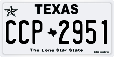 TX license plate CCP2951