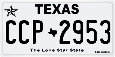 TX license plate CCP2953