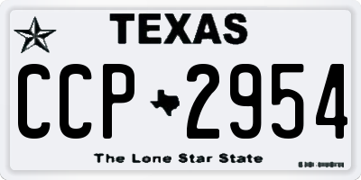 TX license plate CCP2954