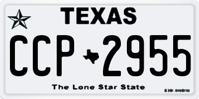 TX license plate CCP2955