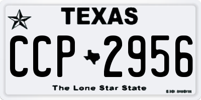 TX license plate CCP2956