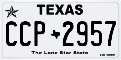 TX license plate CCP2957