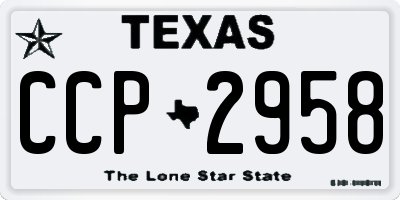TX license plate CCP2958