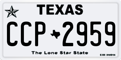 TX license plate CCP2959
