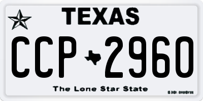 TX license plate CCP2960