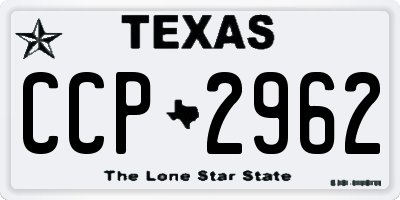 TX license plate CCP2962