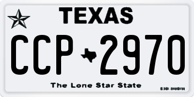 TX license plate CCP2970