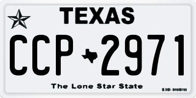 TX license plate CCP2971