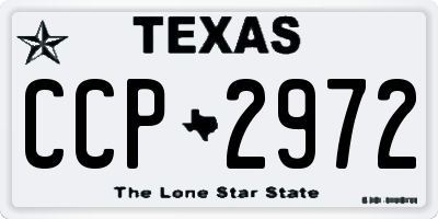TX license plate CCP2972