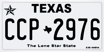 TX license plate CCP2976