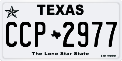 TX license plate CCP2977
