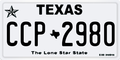 TX license plate CCP2980