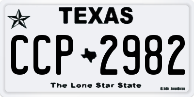 TX license plate CCP2982