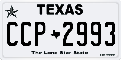 TX license plate CCP2993
