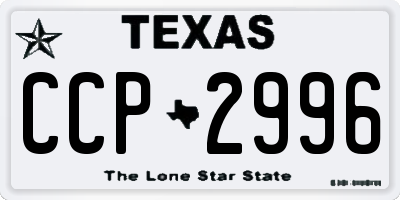 TX license plate CCP2996