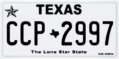 TX license plate CCP2997