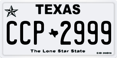 TX license plate CCP2999