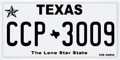 TX license plate CCP3009