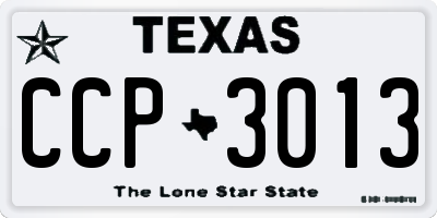 TX license plate CCP3013