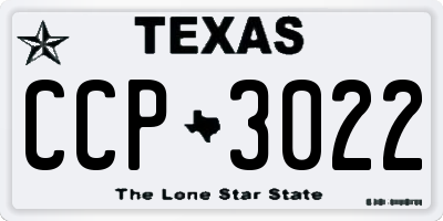 TX license plate CCP3022