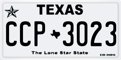 TX license plate CCP3023