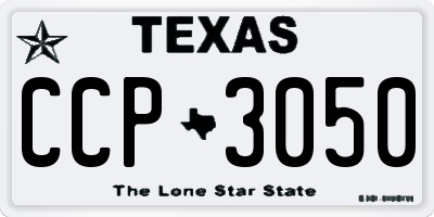 TX license plate CCP3050
