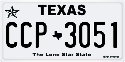 TX license plate CCP3051