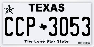 TX license plate CCP3053